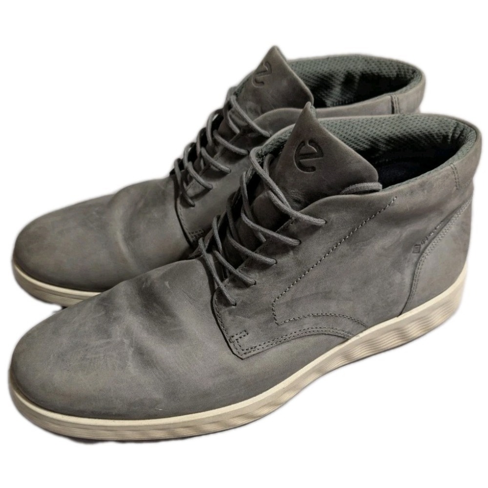 ECCO‎ S Lite Hybrid Chukka Boots Mens 45 11 Gore Tex Waterproof Gray Leather